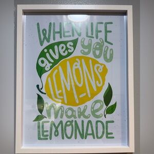 Inspirational Lemon Wall Art - Green and Yellow